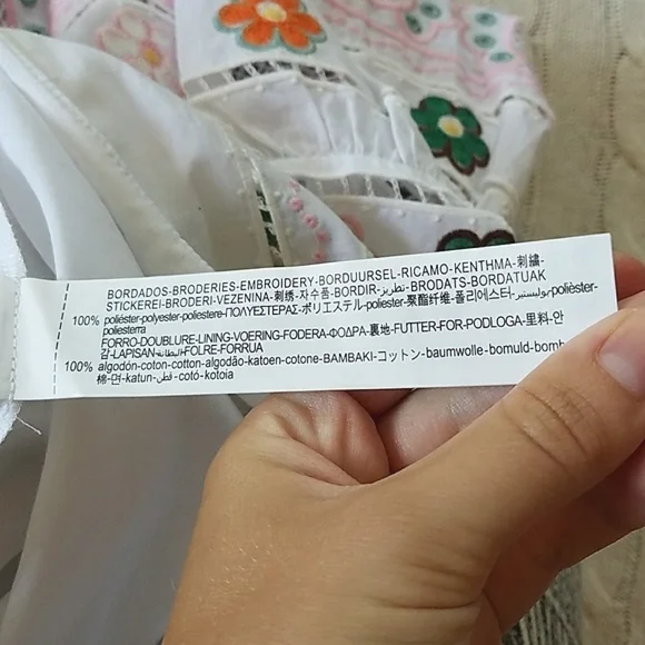Zara NWOT Embroidered Light Cotton Skort - Picture 10 of 12